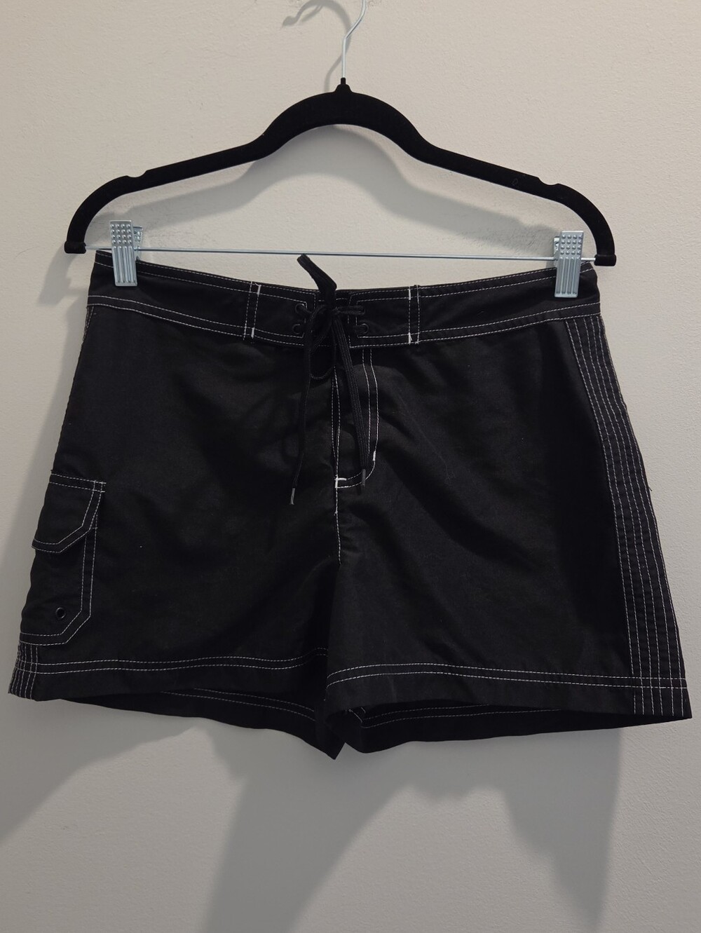 Y2K St. John’s Bay Black Board Shorts Women’s Swim Cargo Shorts Surf Beach
